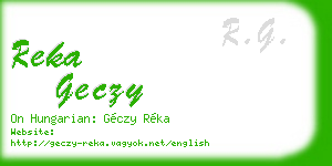 reka geczy business card