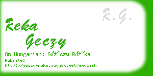 reka geczy business card